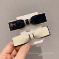 New Lady Acrylic Hair Barrettes Bow Knot Black White Fashion Accessories Hairpin Korean Clip Exquisite Spring Clip